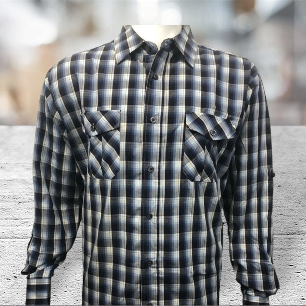 Beverly Hills Polo Club Men’s LS Plaid Shirt XL